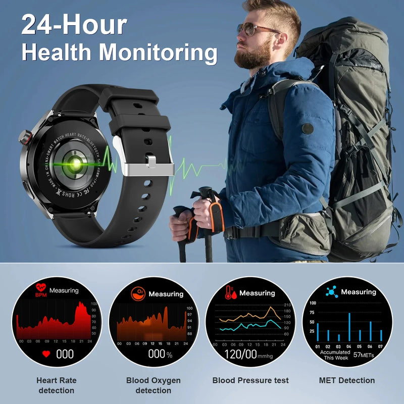 Novo relógio inteligente GPS masculino para Huawei Watch 4 Pro 360*360