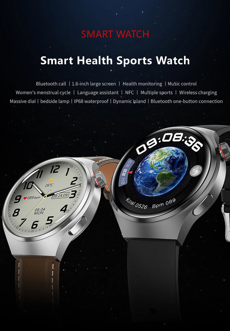 Novo relógio inteligente GPS masculino para Huawei Watch 4 Pro 360*360