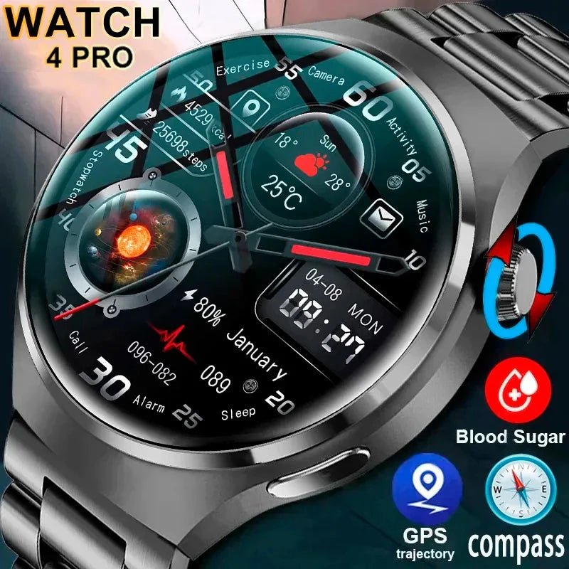 Novo relógio inteligente GPS masculino para Huawei Watch 4 Pro 360*360