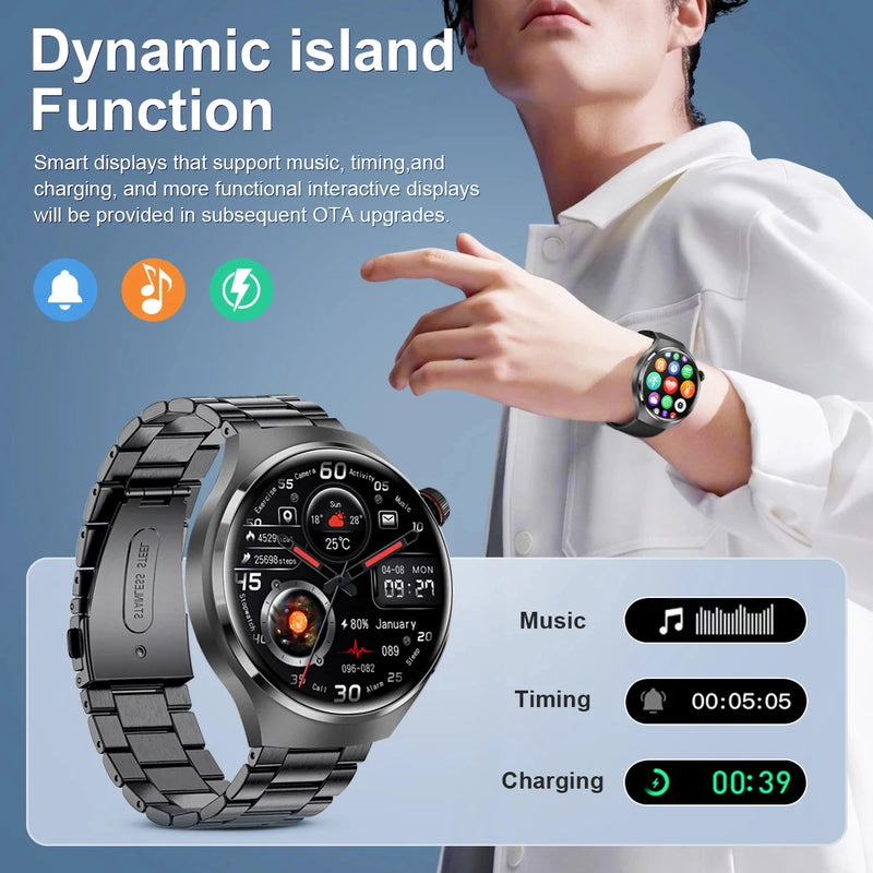 Novo relógio inteligente GPS masculino para Huawei Watch 4 Pro 360*360